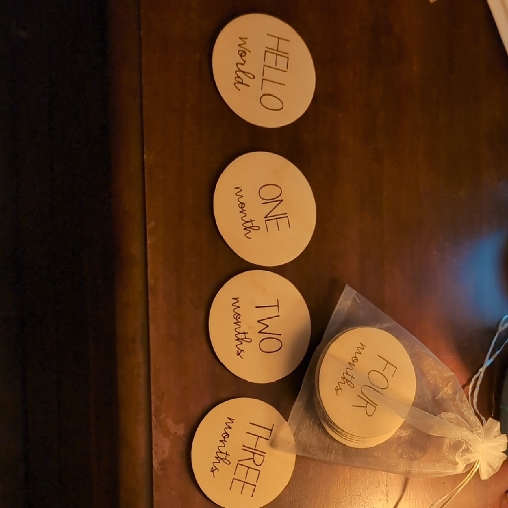 Wooden Milestone Discs Set